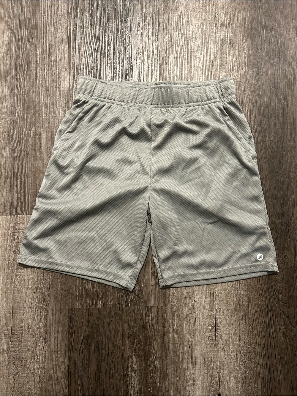 rbx silver gray athletic shorts sporty minimalist